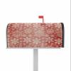 Winter Christmas Magnetic Mailbox Cover, 53.3 x 64.5 cm, Watercolor White Snowflakes, Red view 1
