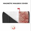 Winter Christmas Magnetic Mailbox Cover, 53.3 x 64.5 cm, Watercolor White Snowflakes, Red view 3