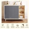Single Tree Forest Cabinet Curtains with Rails and Open Shelf Curtains, Gray, W150 x H240 cm view 3