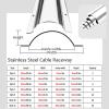 Stainless Steel Cable Channel, Half-Round Silver, 39.4 in, 2-Pack view 2