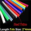 1-Piece Red Silicone Hose with Round Tip, 1 m, 2 mm ID x 4 mm OD view 2