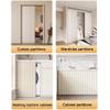 Dust-Resistant Sliding Curtain for Open Shelves, Khaki, W80 x H90 cm view 2