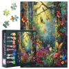 1000-Piece Adult Puzzle: Birds and Butterflies in the Forest, 50.5 x 70.5 cm view 1