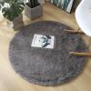 Hearda Shaggy Round Area Rug, Soft High-Pile Plush Carpet with Non-Slip Backing, Dark Gray A, 60 cm view 1