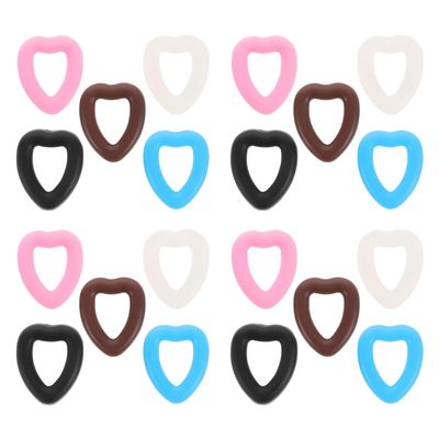 BAZEITFLOW 10 Pairs Non-Slip Glasses Ear Holders, Soft Silicone Heart-Shaped Ear Hooks, Various Colors, Ergonomic for Sunglasses and Sports Glasses