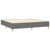 Generic Upholstered Box Spring Bed, Dark Gray, 200 x 200 cm, Simple Design view 4