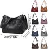Women's Soft Leather Crossbody Shoulder Bag, Gray, One Size view 4
