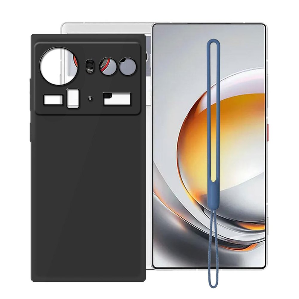 KJYFOANI Case for ZTE nubia Z80 Ultra, Black Soft TPU Silicone Cover