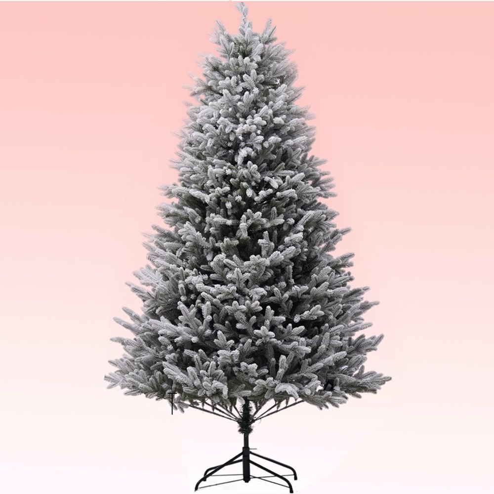 Flocked Artificial Christmas Tree, Realistic, Foldable, 5 ft
