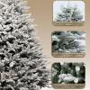 Flocked Artificial Christmas Tree, Realistic, Foldable, 5 ft view 2