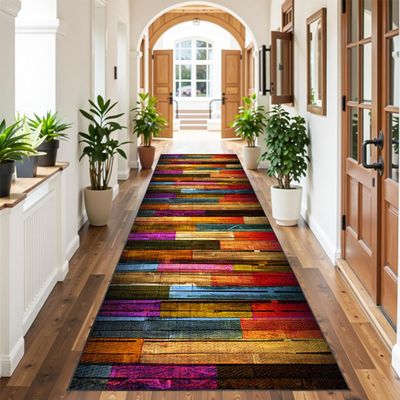 Non-Slip Runner Rug for Kitchen, Hallway & Living Room, Washable, 90 x 250 cm