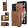 Rosbtib Leather Case for Samsung Galaxy S21 Ultra 5G, Brown view 2