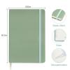 WETLOTE A5 Hardcover Notebook, 212 Pages, Elastic Band, Bookmark, Back Pocket, Mint Green and Black view 2