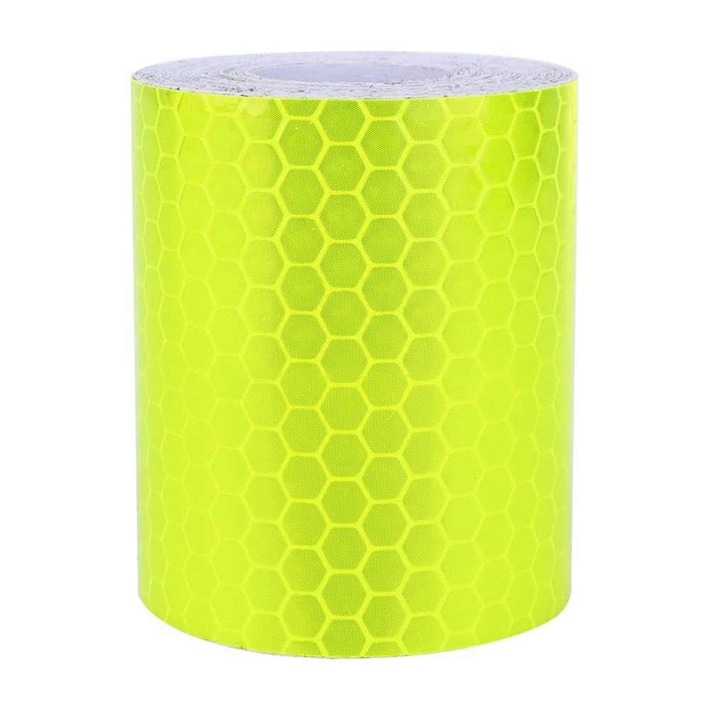 Jeanoko Reflective Safety Warning Tape, 300 cm Fluorescent PVC Tape for Cars, Bicycles, and Trucks