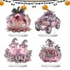 Doiyislem Halloween Table Decorations, 4-Piece 2D Acrylic Ghost Pumpkin Car Decor view 1