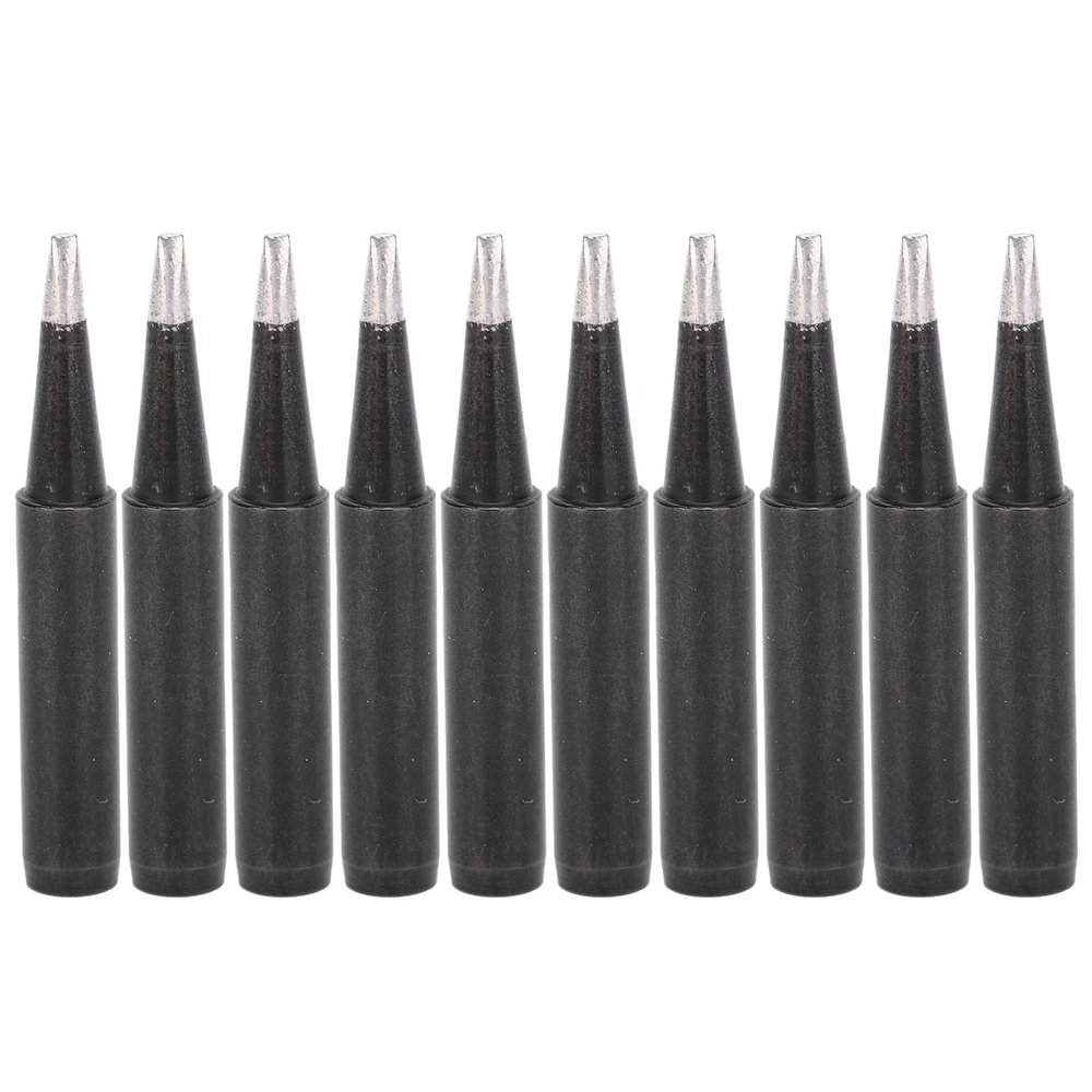 10 Soldering Iron Tips, Black Internal Heating, 900M-T-1.6D for 936/937/938 Series