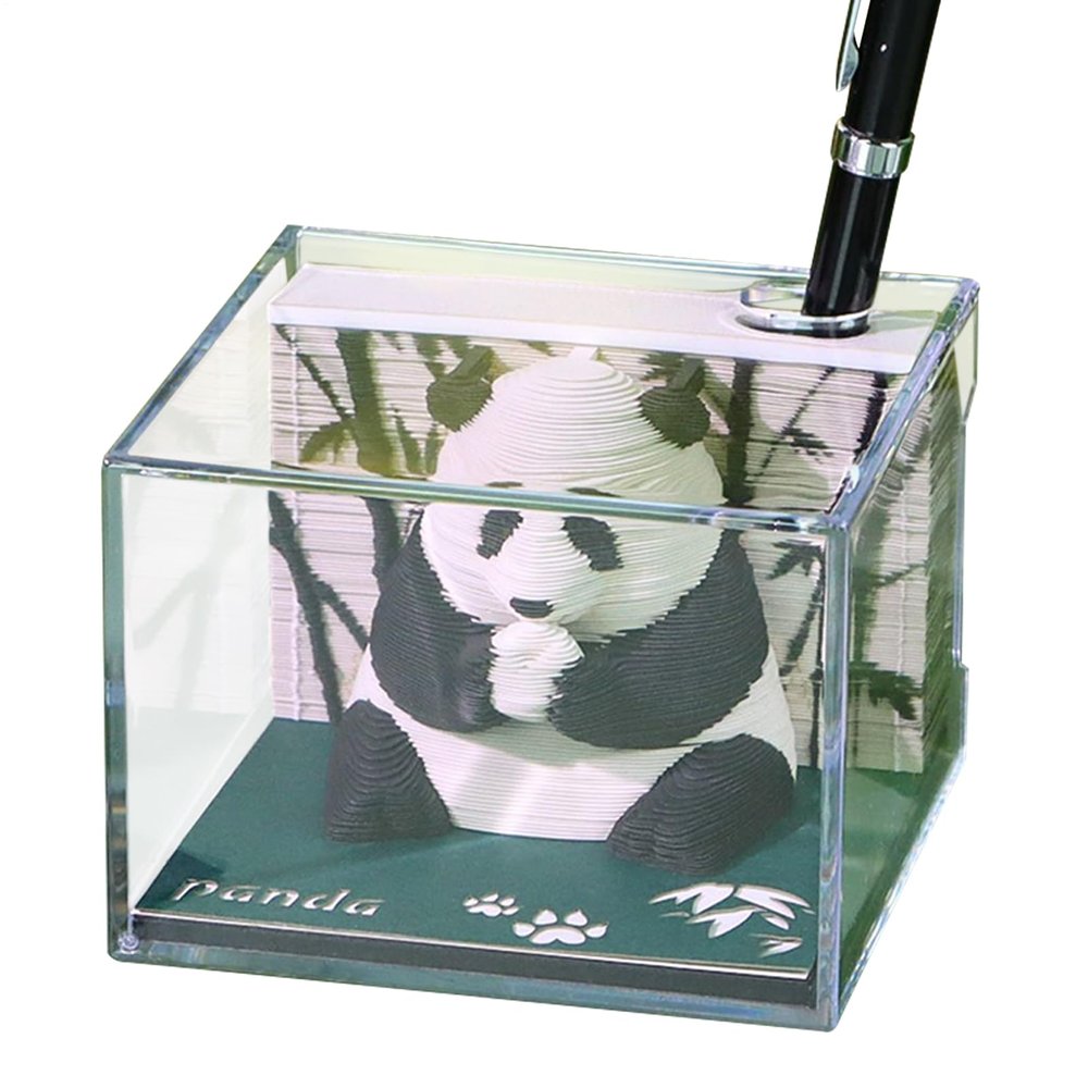 Time Motif Panda Paper Art 2026 Calendar