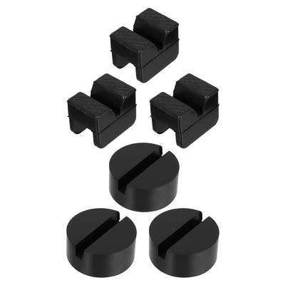 Hohopeti 6-Piece Rubber Jack Pad Adapters for Hydraulic Jacks, Non-Slip Frame Jack Pads with Shock Absorption