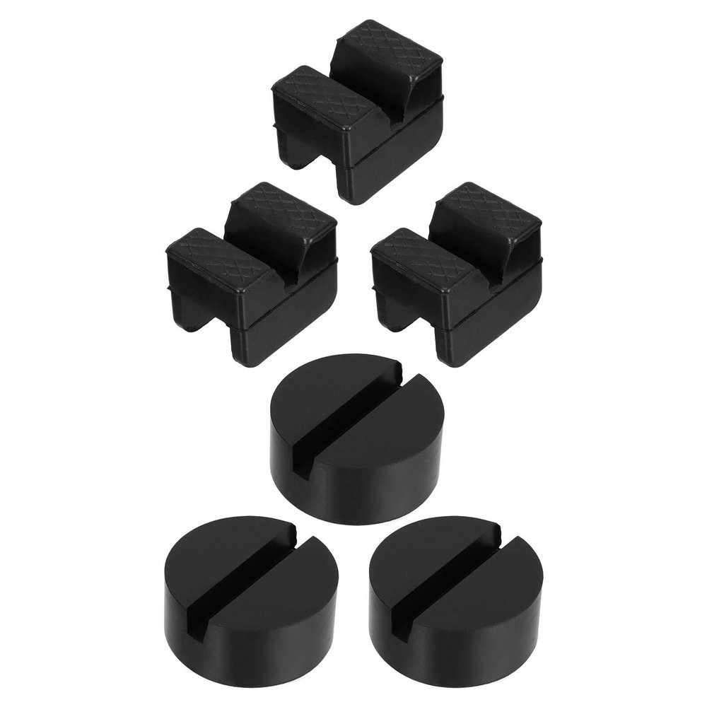 Hohopeti 6-Piece Rubber Jack Pad Adapters for Hydraulic Jacks, Non-Slip Frame Jack Pads with Shock Absorption