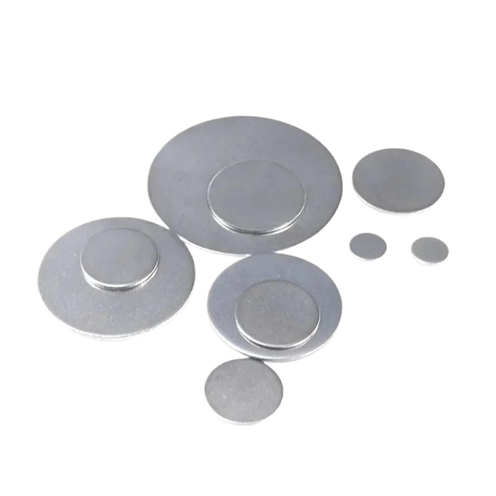 15-Piece 304 Stainless Steel Round Plates, 34 mm Diameter, 1.3 mm Thick