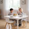 Round Bar Stool Cushion with Ties, Removable Linen Cover and Zipper, 33 x 33 x 8 cm view 2