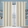 CAOBAOF Blackout Curtain with Eyelets, 210 x 300 cm, Beige view 1