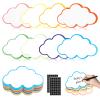 120 Cloud-Shaped Moderation Cards, Assorted Colors, with 120 Self-Adhesive Hook-and-Loop Sheets view 1