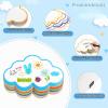 120 Cloud-Shaped Moderation Cards, Assorted Colors, with 120 Self-Adhesive Hook-and-Loop Sheets view 3