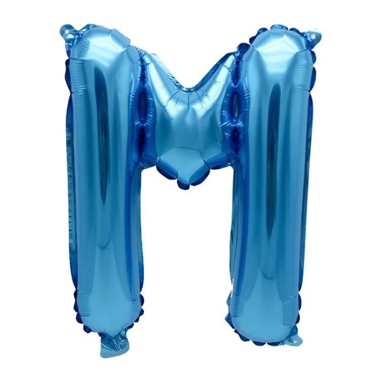 40cm Blue Letter M Film Balloon for Wedding Birthday Party Decoration