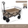 LOKLNEYK Portable Folding Outdoor Utility Wagon, Black view 2