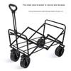 LOKLNEYK Portable Folding Outdoor Utility Wagon, Black view 3