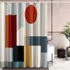 Geometric Abstract Shower Curtain, 180 x 240 cm, with 12 Hooks view 1