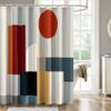 Geometric Abstract Shower Curtain, 180 x 240 cm, with 12 Hooks view 2