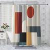 Geometric Abstract Shower Curtain, 180 x 240 cm, with 12 Hooks view 3