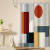 Geometric Abstract Shower Curtain, 180 x 240 cm, with 12 Hooks view 4