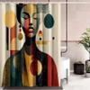 Mid-Century Geometric Abstract Shower Curtain, 150 x 200 cm view 1