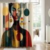 Mid-Century Geometric Abstract Shower Curtain, 150 x 200 cm view 2
