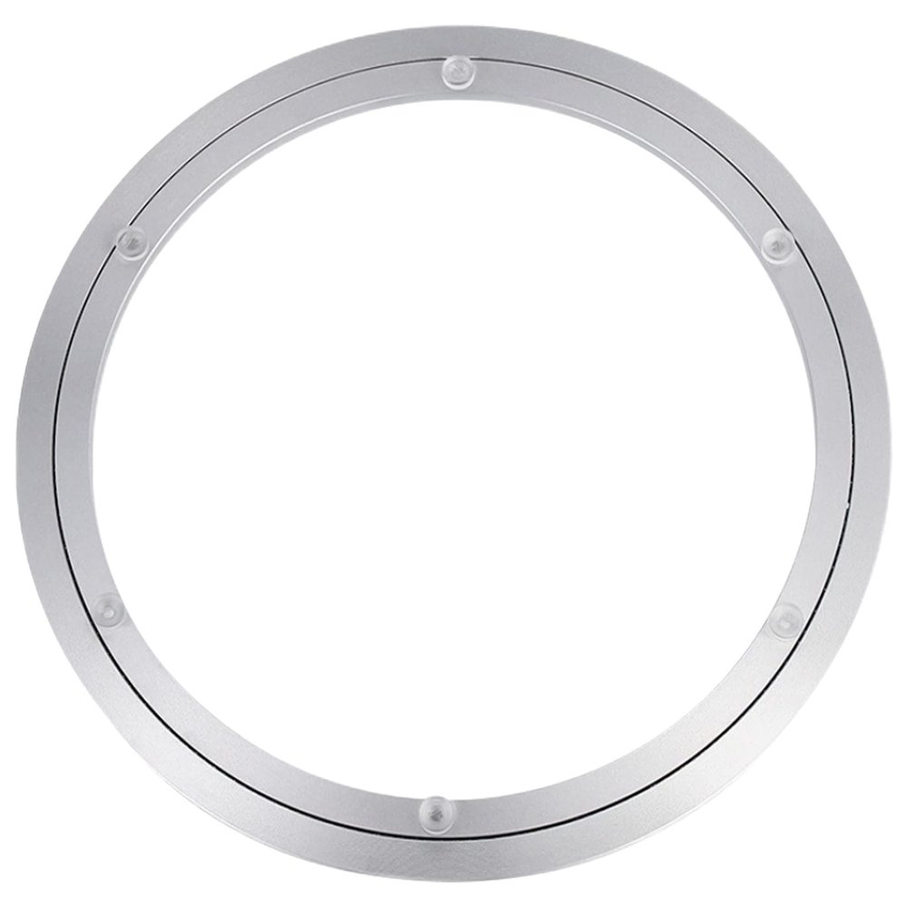 Heavy-Duty Swivel Plate, Lazy Susan Turntable Bearing, Aluminum Alloy, Silver, Multiple Sizes (12 cm)