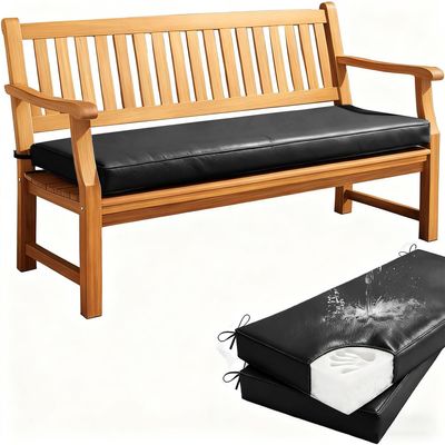 WLXFF Leather Bench Cushion, Washable Removable Non-Slip Bench Pad, FR Outdoor Garden Bench, Patio, No. 3, 200 x 35 x 5 cm