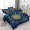 2-Piece Nautical Reversible Duvet Cover Set, 135 x 200 cm, with Pillowcase view 1
