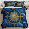 2-Piece Nautical Reversible Duvet Cover Set, 135 x 200 cm, with Pillowcase view 2