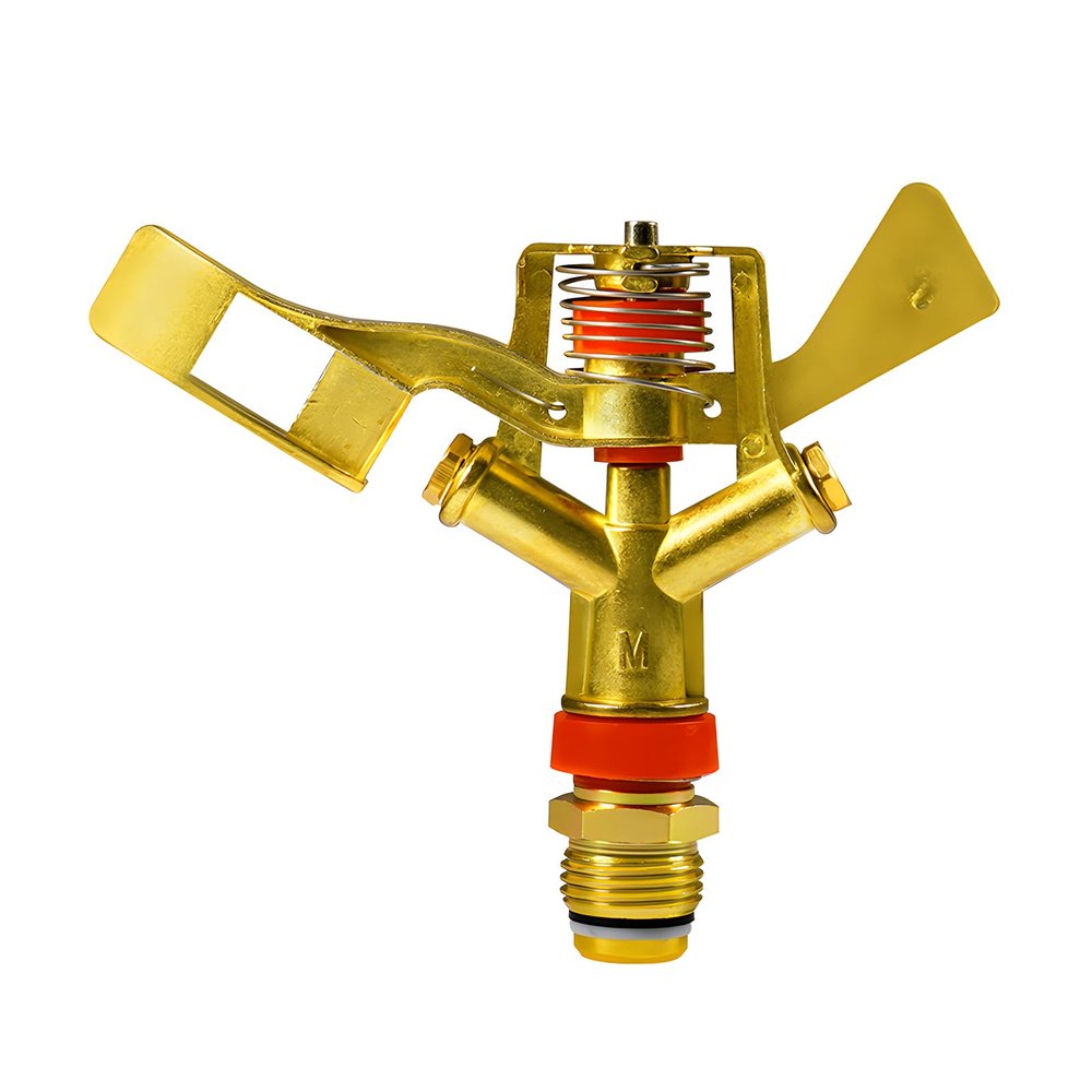 Jenngaoo Lawn Sprinkler, 1/2-Inch, 360° Impact Sprinkler, Zinc Alloy