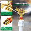 Jenngaoo Lawn Sprinkler, 1/2-Inch, 360° Impact Sprinkler, Zinc Alloy view 2
