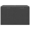 100% PP Garden Storage Box, Rattan-Effect, Black, 180 L, 80.5 x 44.5 x 51 cm, Weatherproof & UV-Resistant, Easy to Transport, Assembly Required view 4
