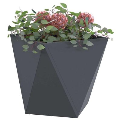vidaXL Planter Anthracite 50 x 50 x 50 cm Steel