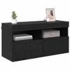 vidaXL Wall-Mounted TV Cabinet 80 x 30 x 40 cm Black Oak Look view 1