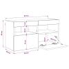 vidaXL Wall-Mounted TV Cabinet 80 x 30 x 40 cm Black Oak Look view 3