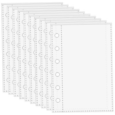 10-Pack A7 Binder Pockets, 6-Hole, Transparent