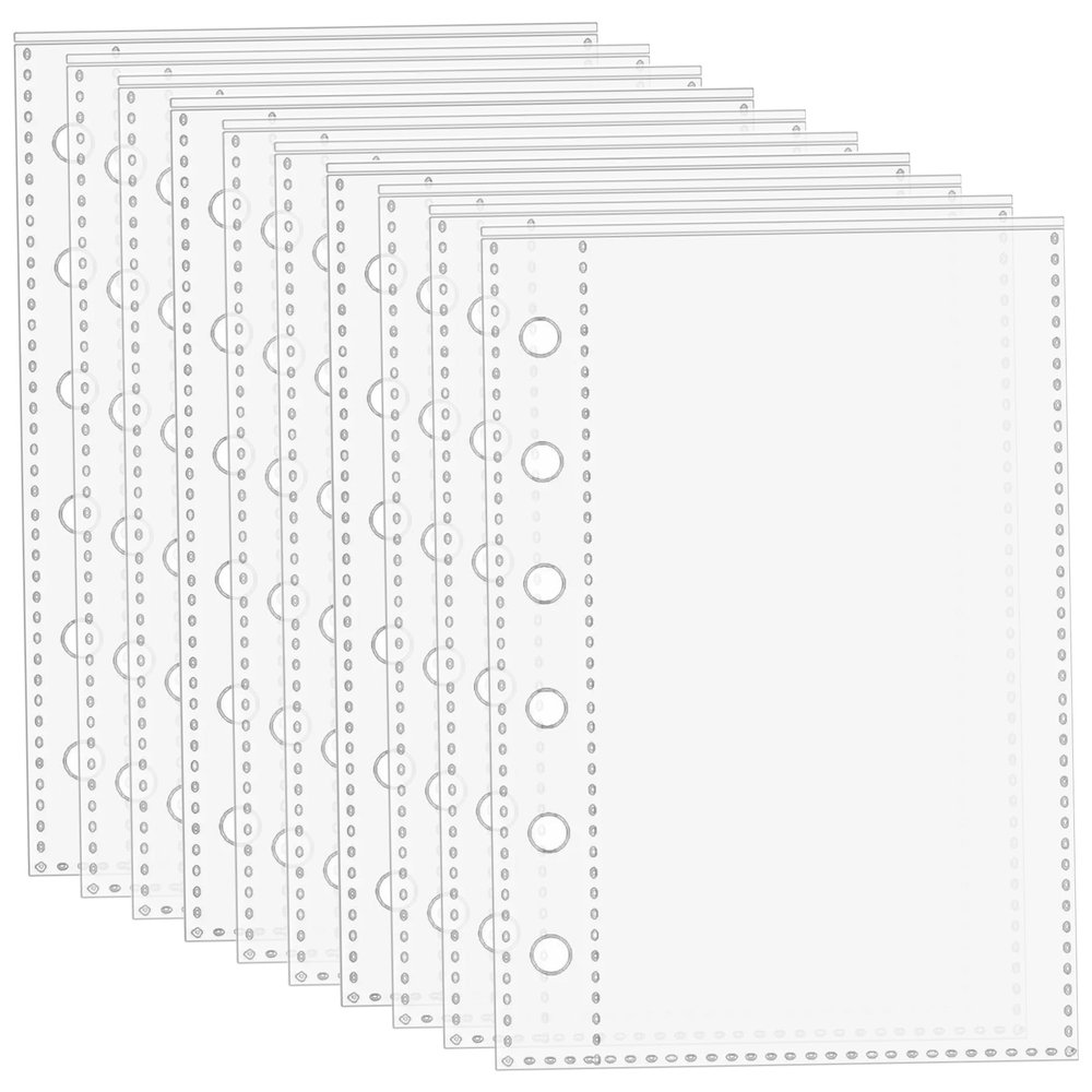 10-Pack A7 Binder Pockets, 6-Hole, Transparent