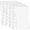 10-Pack A7 Binder Pockets, 6-Hole, Transparent view 1
